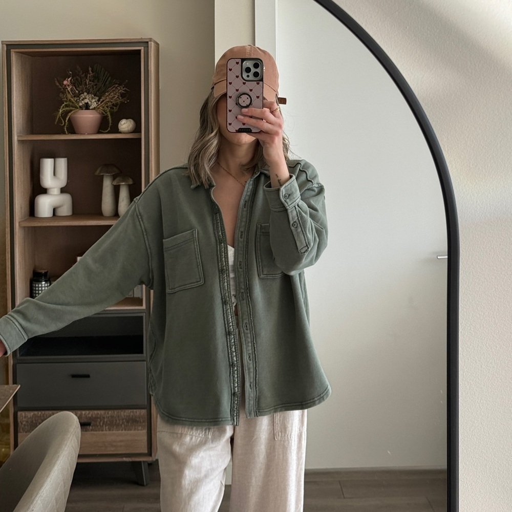 aerie cotton shacket